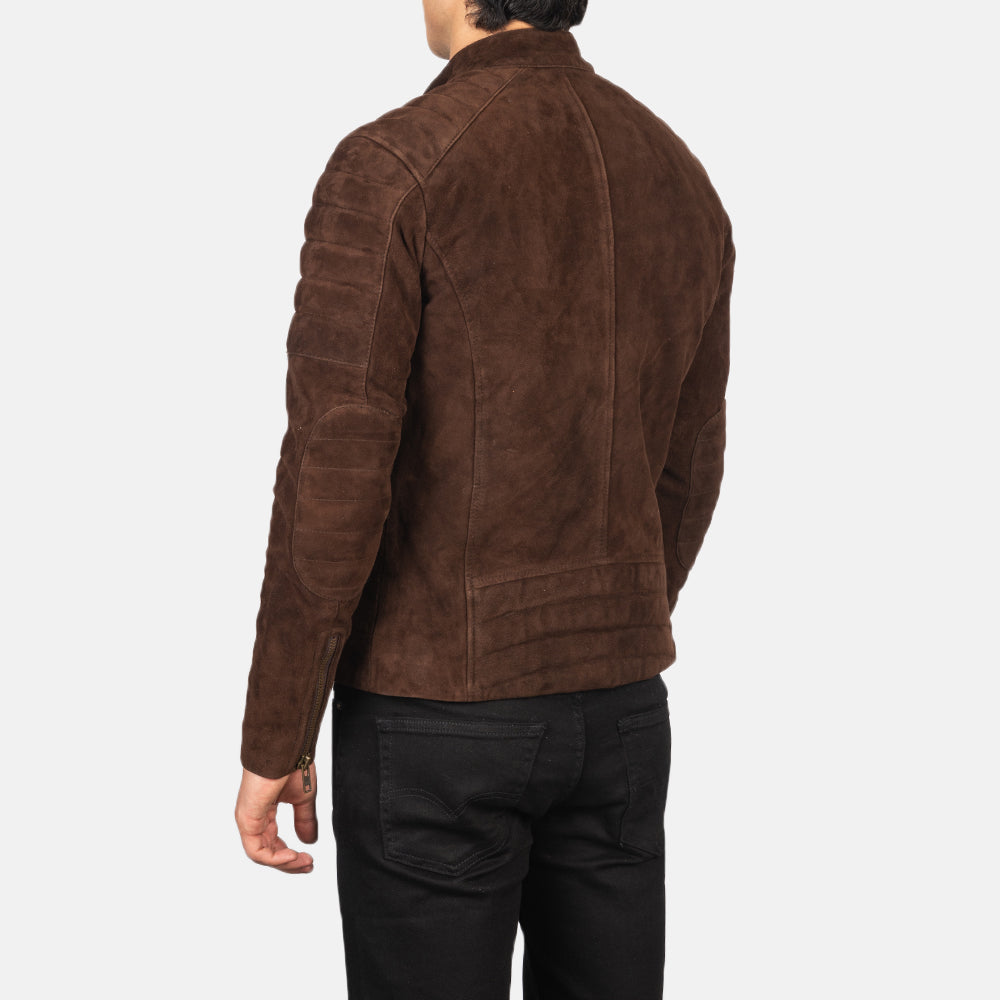 Faisor Mocha Suede Biker Jacket