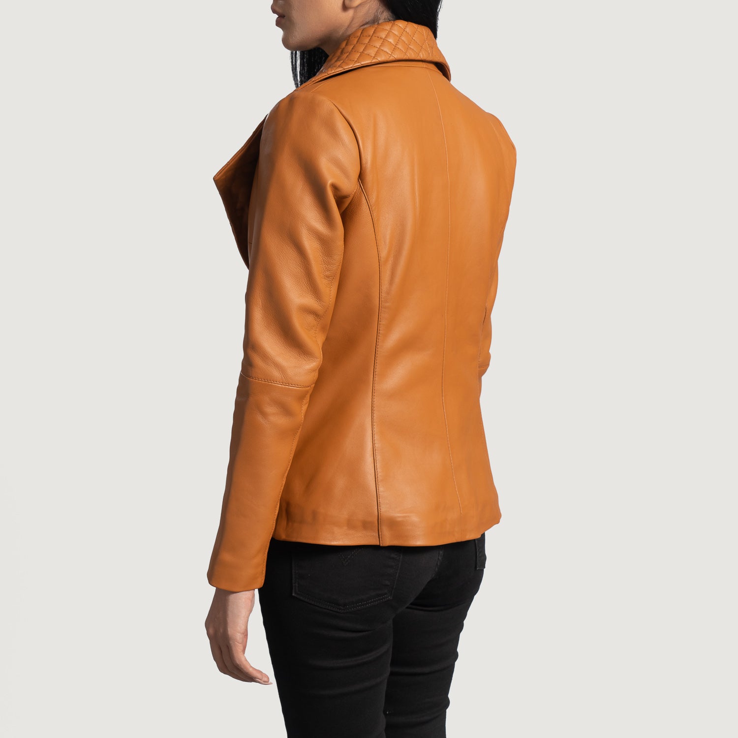 Lee Tan Brown Leather Blazer - Kualited