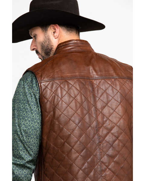 MEN'S QUILTED LEATHER VEST