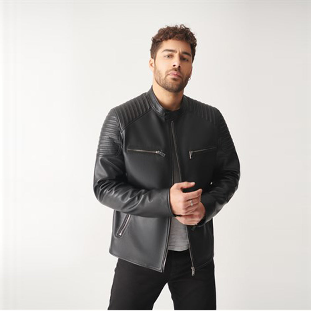 Black Sport Leather Jacket