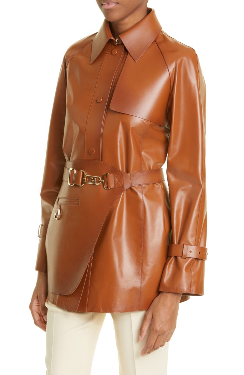 Belted Leather Shirt