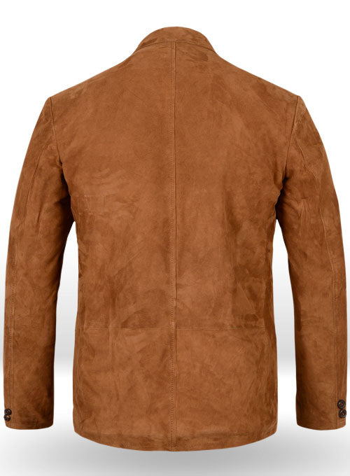 Men’s Tan Brown Suede Leather Blazer