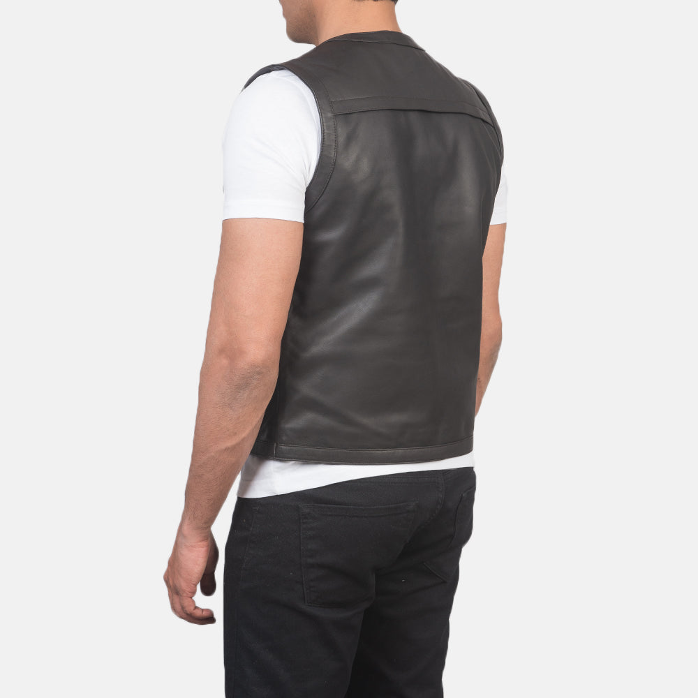 Safari Brown Leather Vest