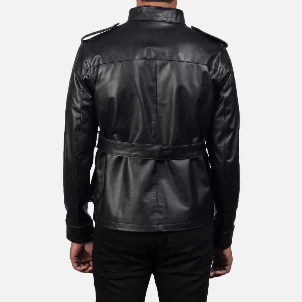 Germain Black Leather Jacket - Kualited