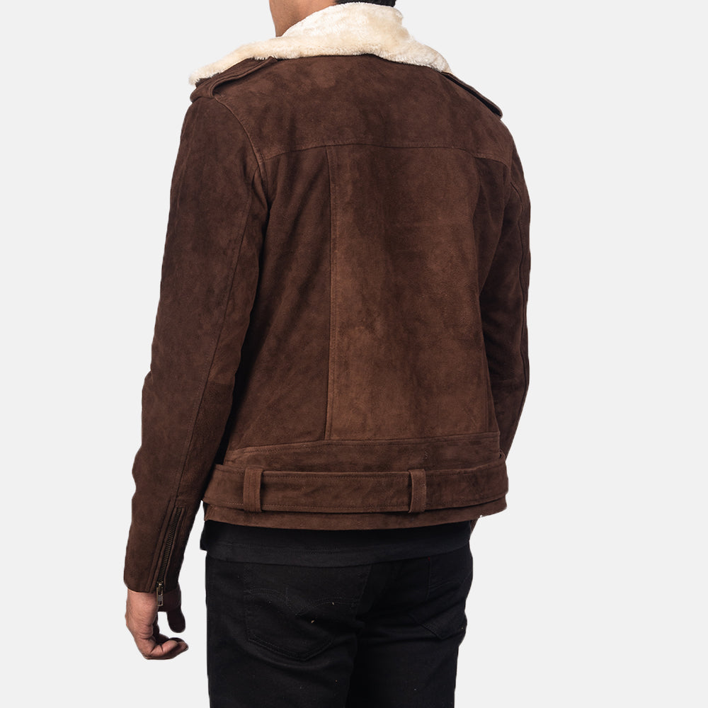 Furton Mocha Suede Biker Jacket