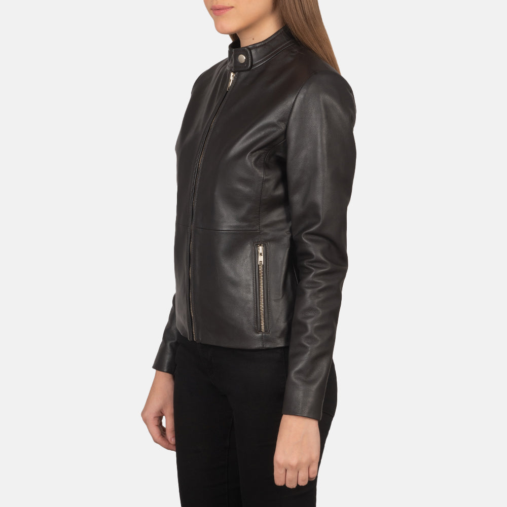 Rave Brown Leather Biker Jacket - Kualited