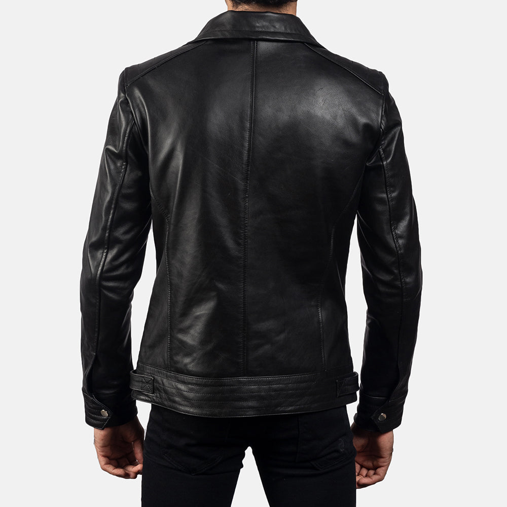 Legacy Black Leather Biker Jacket - Kualited