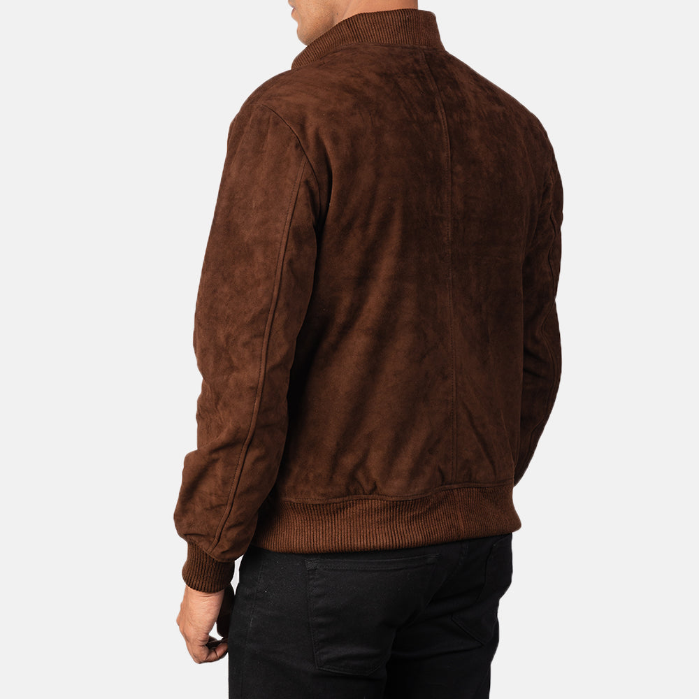 Shane Mocha Suede Bomber Jacket