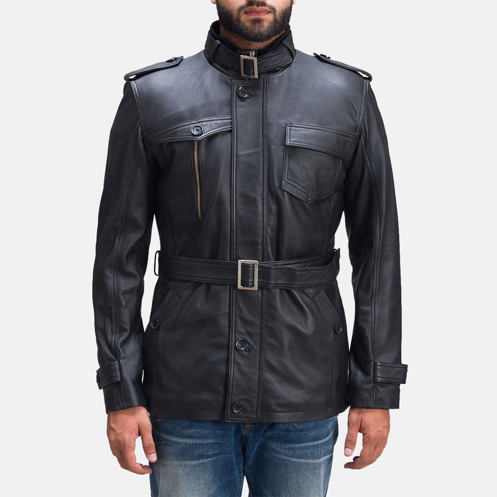 Hunter Black Leather Jacket