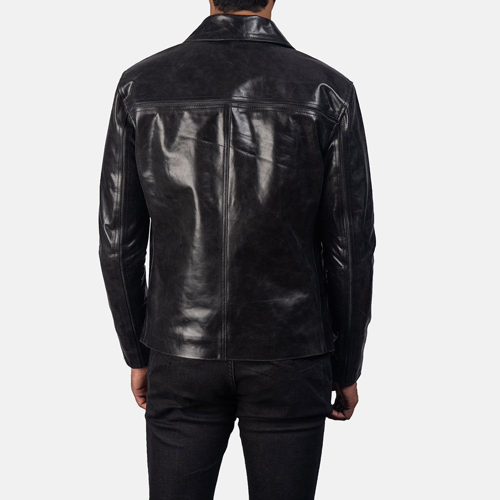 Mystical Black Men's Leather Jacket - Kualited