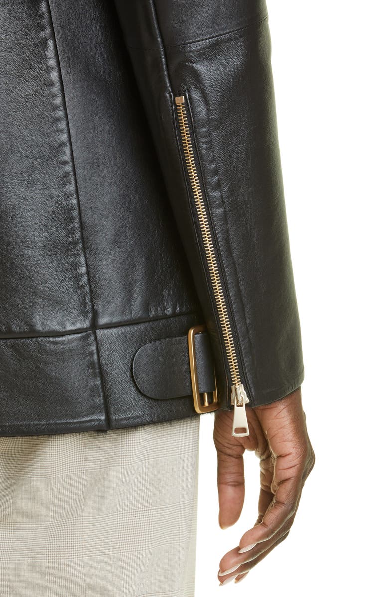 Fonte Hooded Leather Coat with Alpaca & Wool Lining