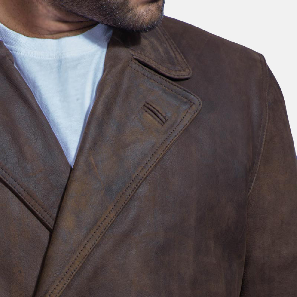 Half Life Brown Leather Coat