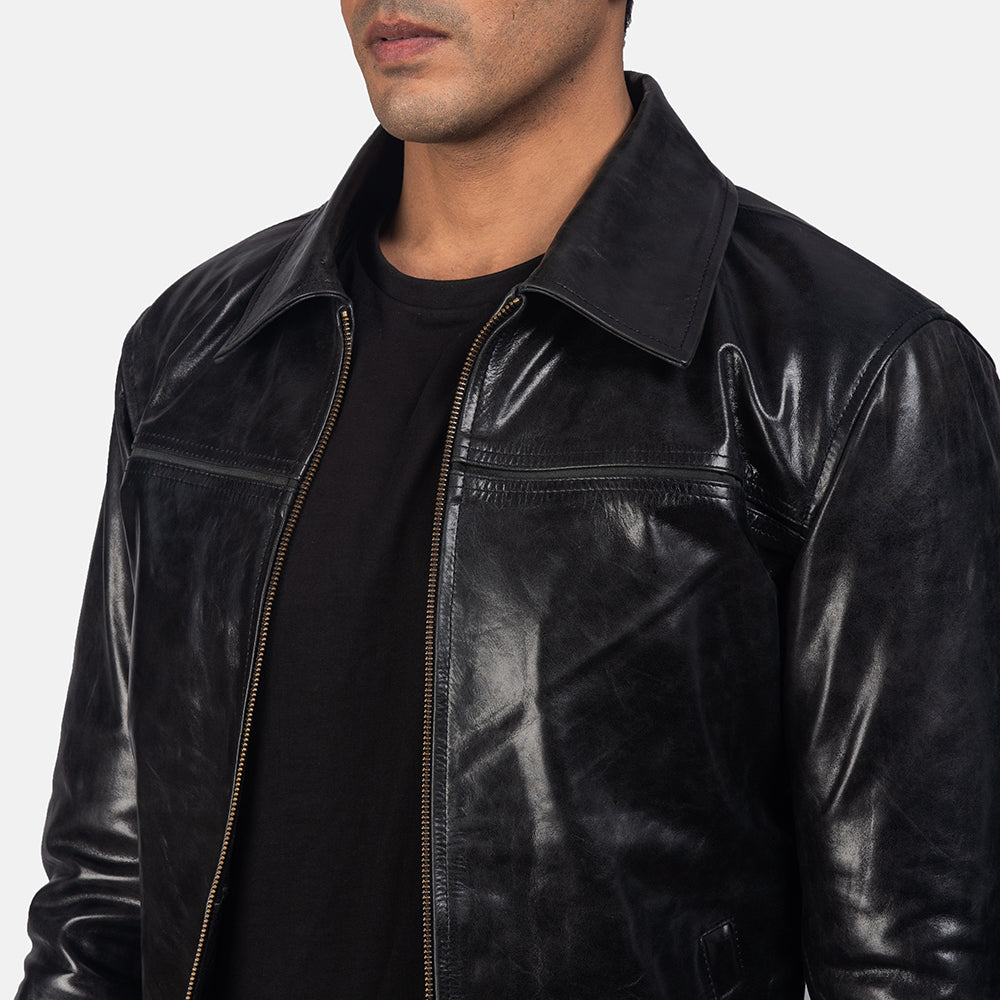 Mystical Black Men's Leather Jacket