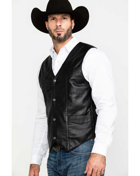 MEN'S JACKSON LAMBSKIN LEATHER VEST - BIG