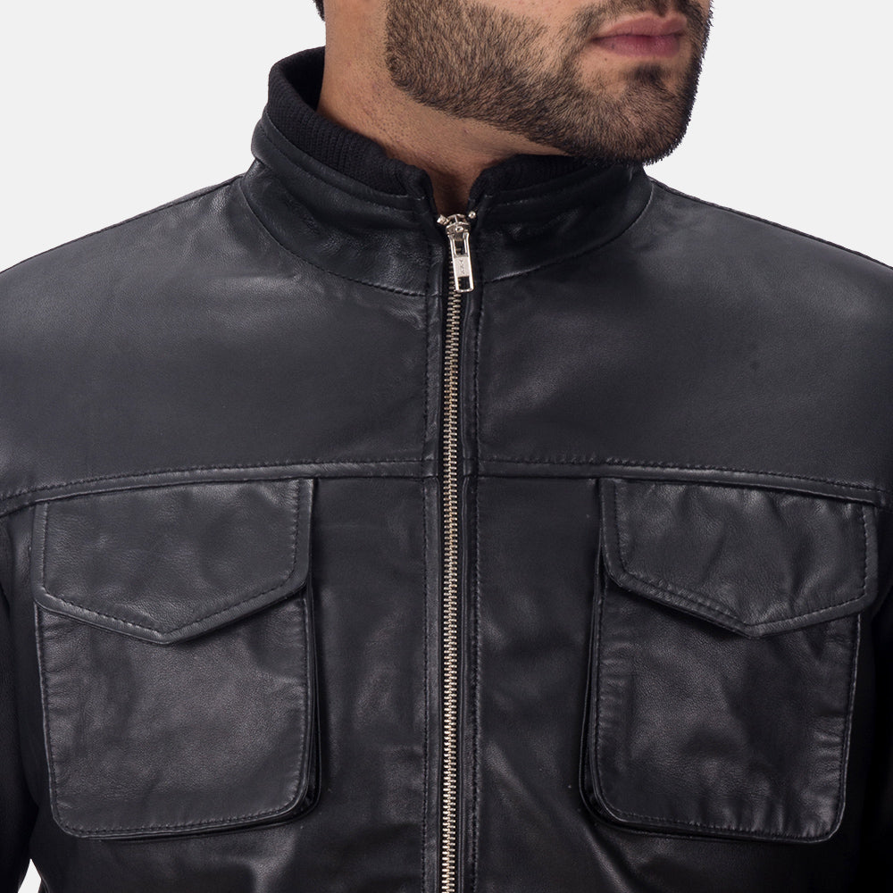 Maurice Black Leather Jacket - Kualited