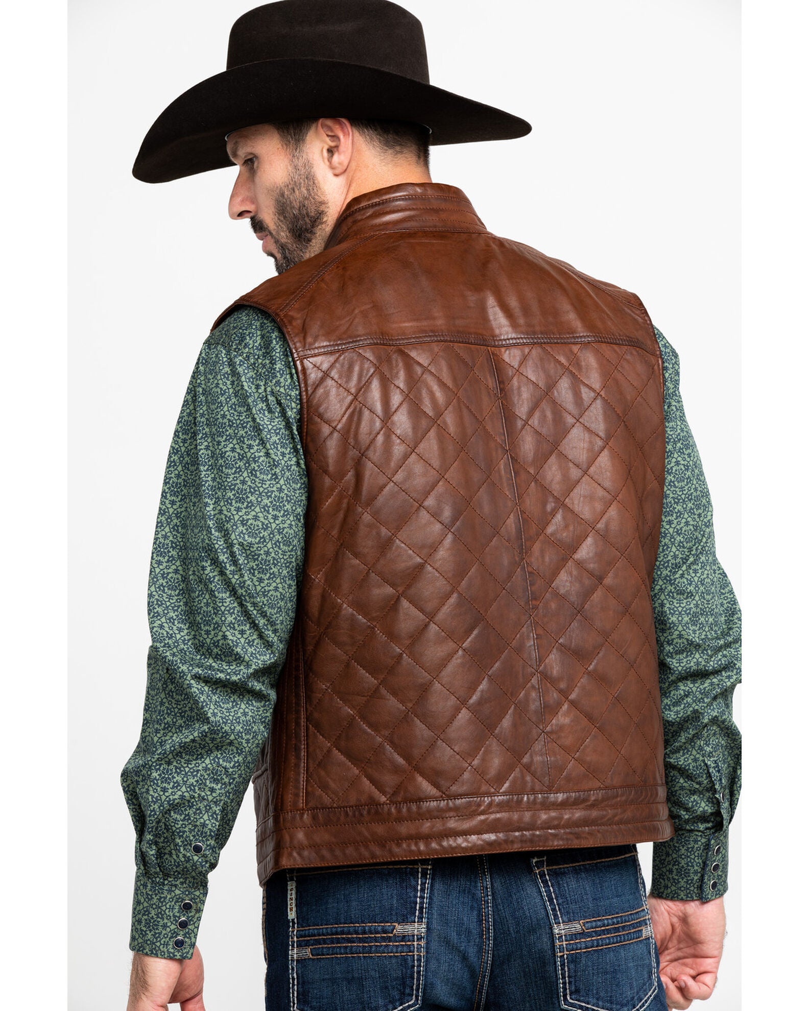 MEN'S QUILTED LEATHER VEST