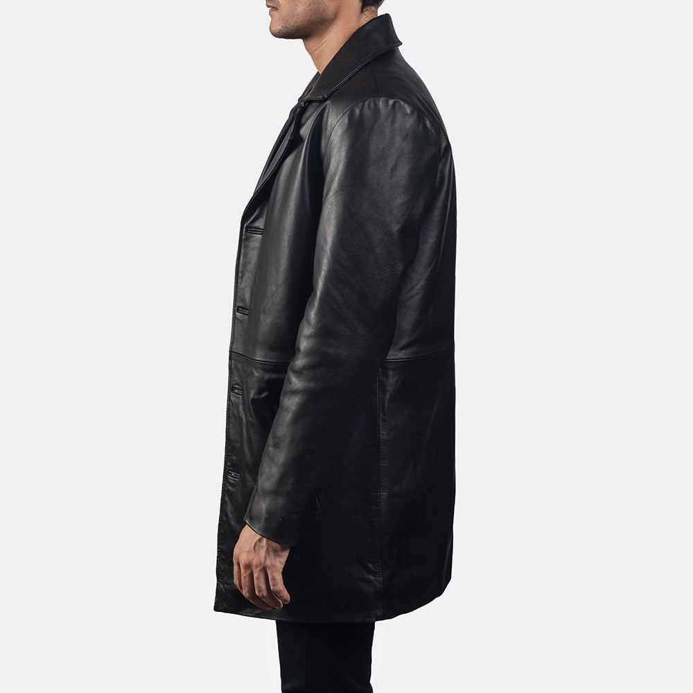 Classmith Black Leather Coat