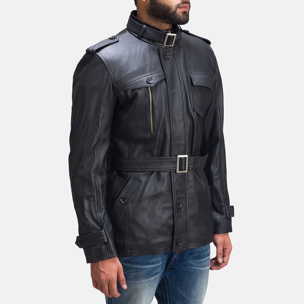 Hunter Black Leather Jacket