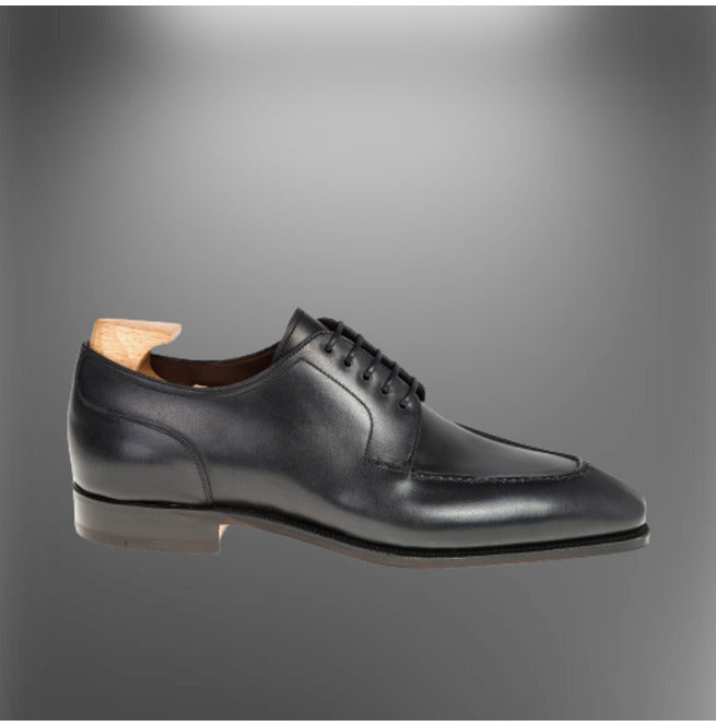 Handmade Black Leather Formal Dress Shoes, Business Office Shoes