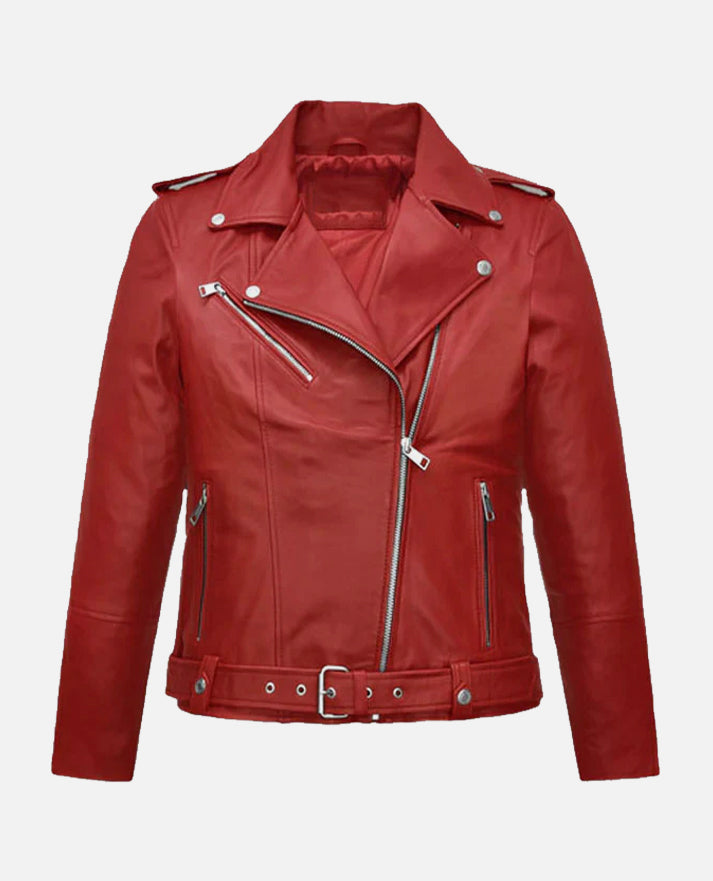 Freaky Millie Red Leather Jacket
