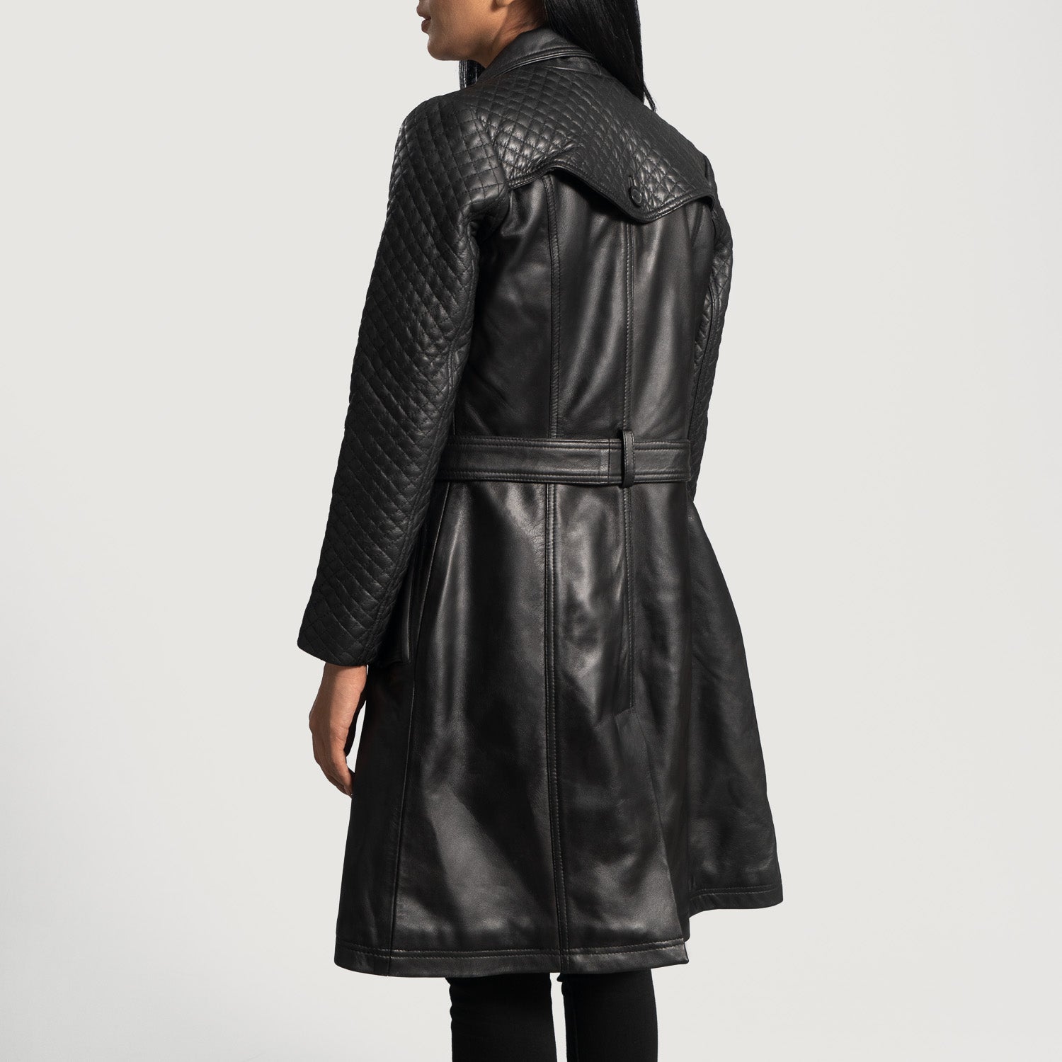 Sweet Susan Black Leather Coat