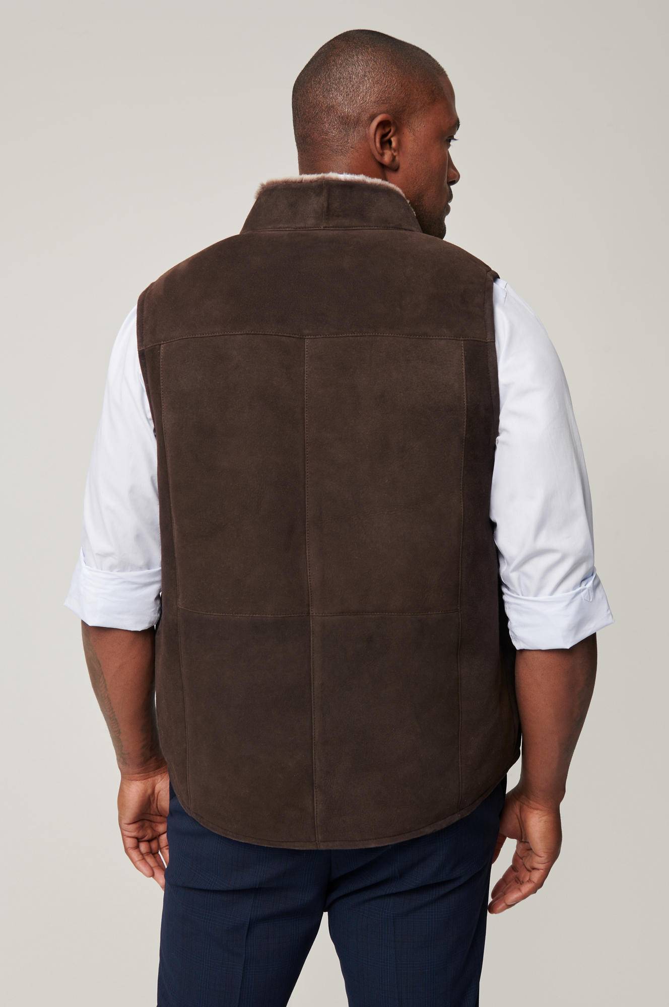 Heath Brown Shearling Sheepskin Vest