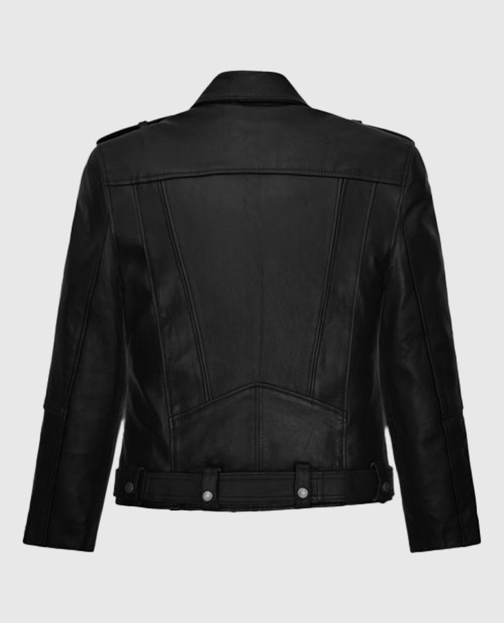 Vox Lux Natalie Portman Black Biker Leather Jacket