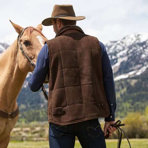 Go Forth Brown Shearling Sheepskin Vest