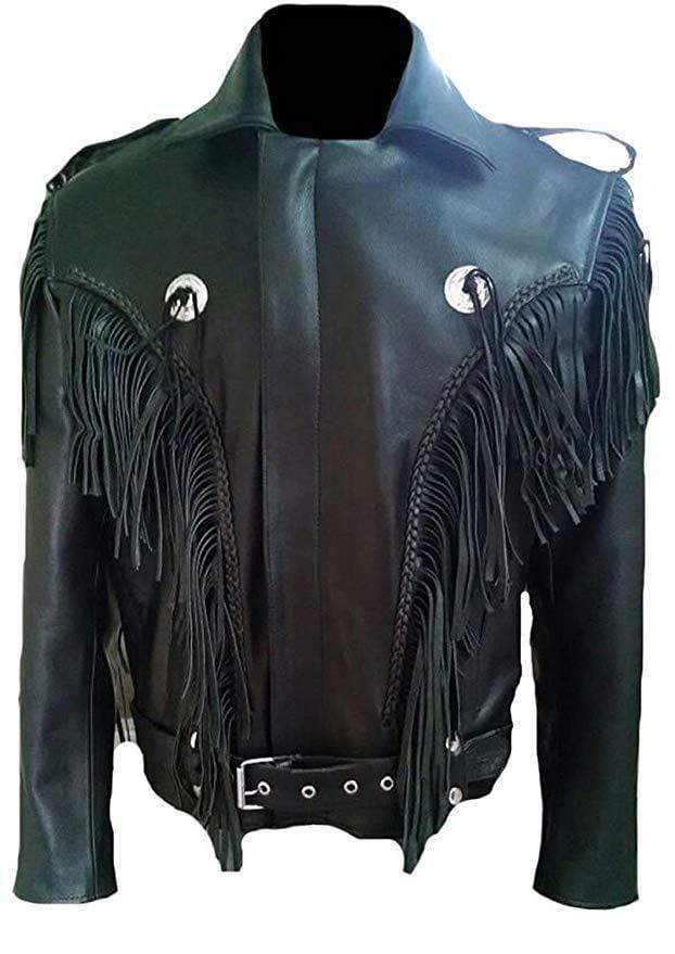 Men's Leather Tussles Bomber Biker Jacket