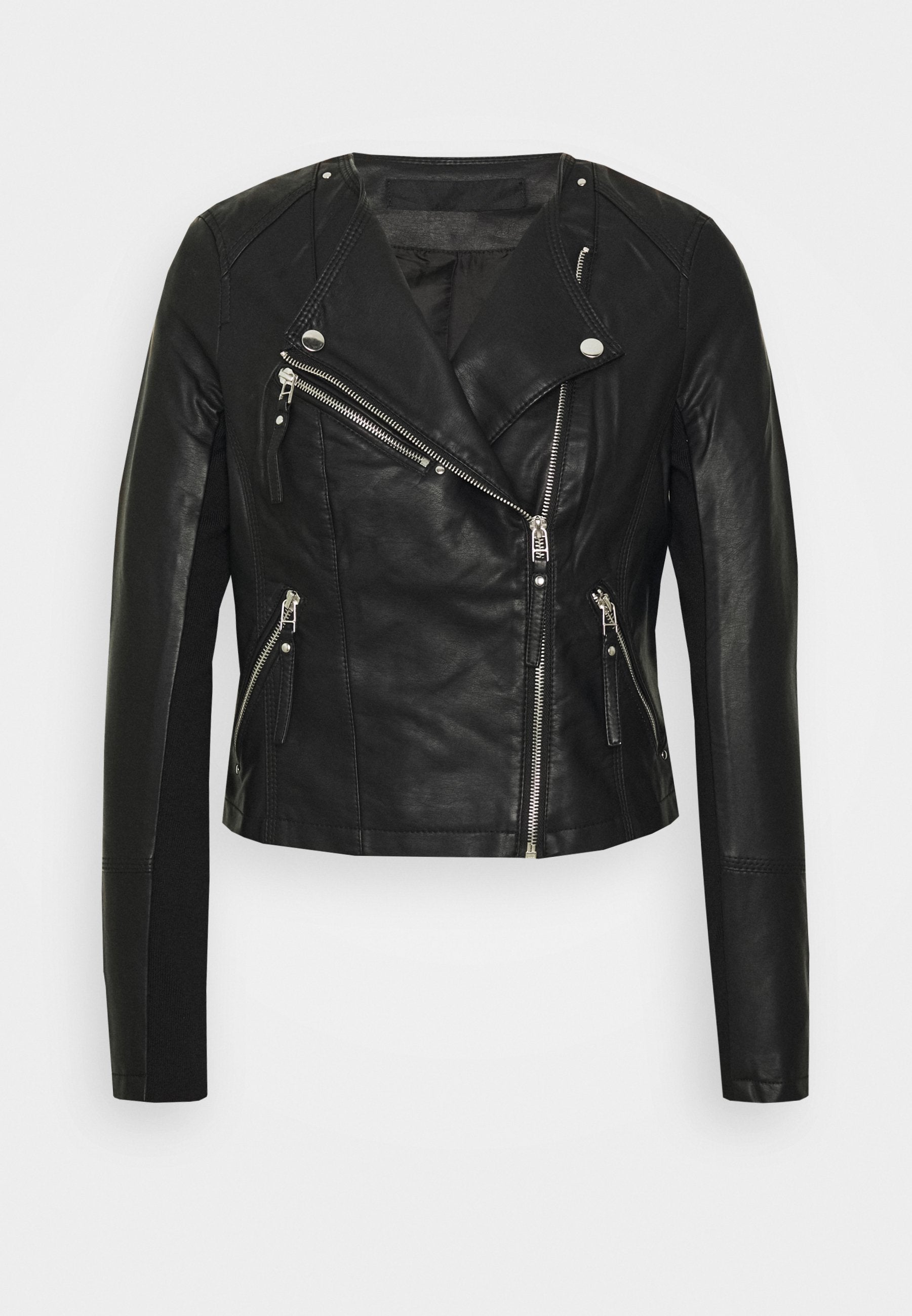 Women’s Black Leather Biker Jacket