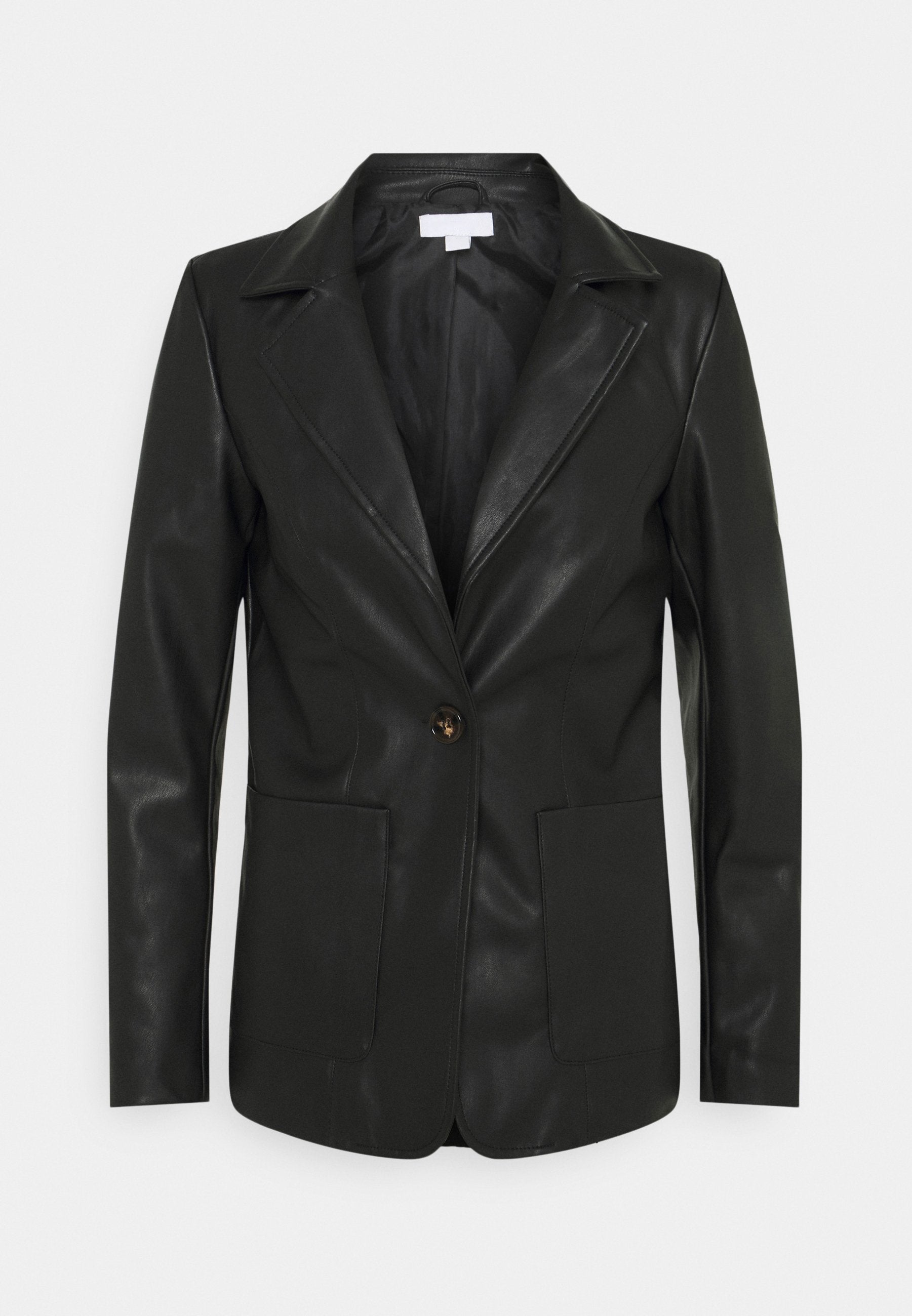 Women’s Black Leather Blazer