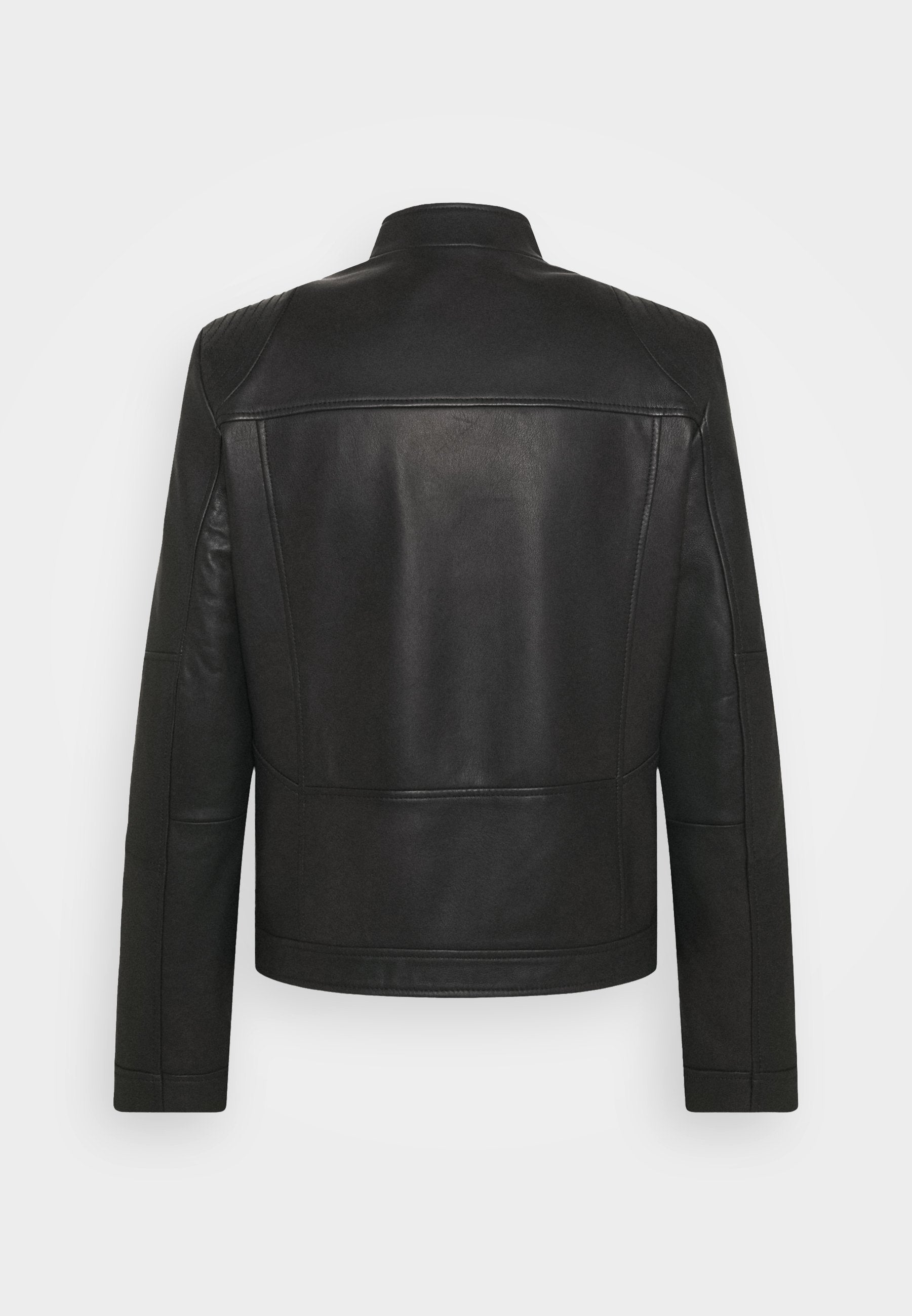 Men's Classic Black Leather Biker Jacket