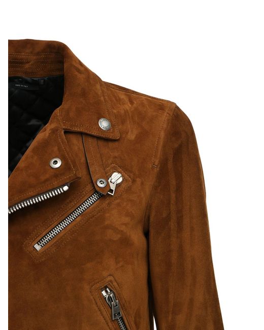 Men’s Tan Brown Leather Biker Jacket