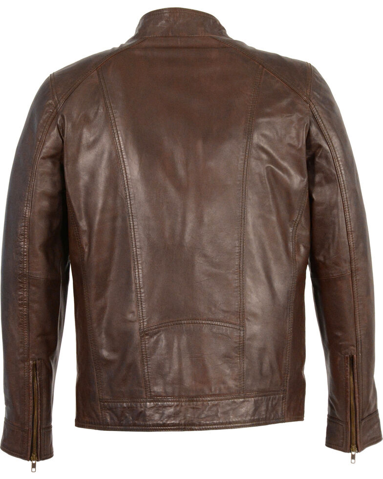 Men's Sheepskin Moto Leather Jacket