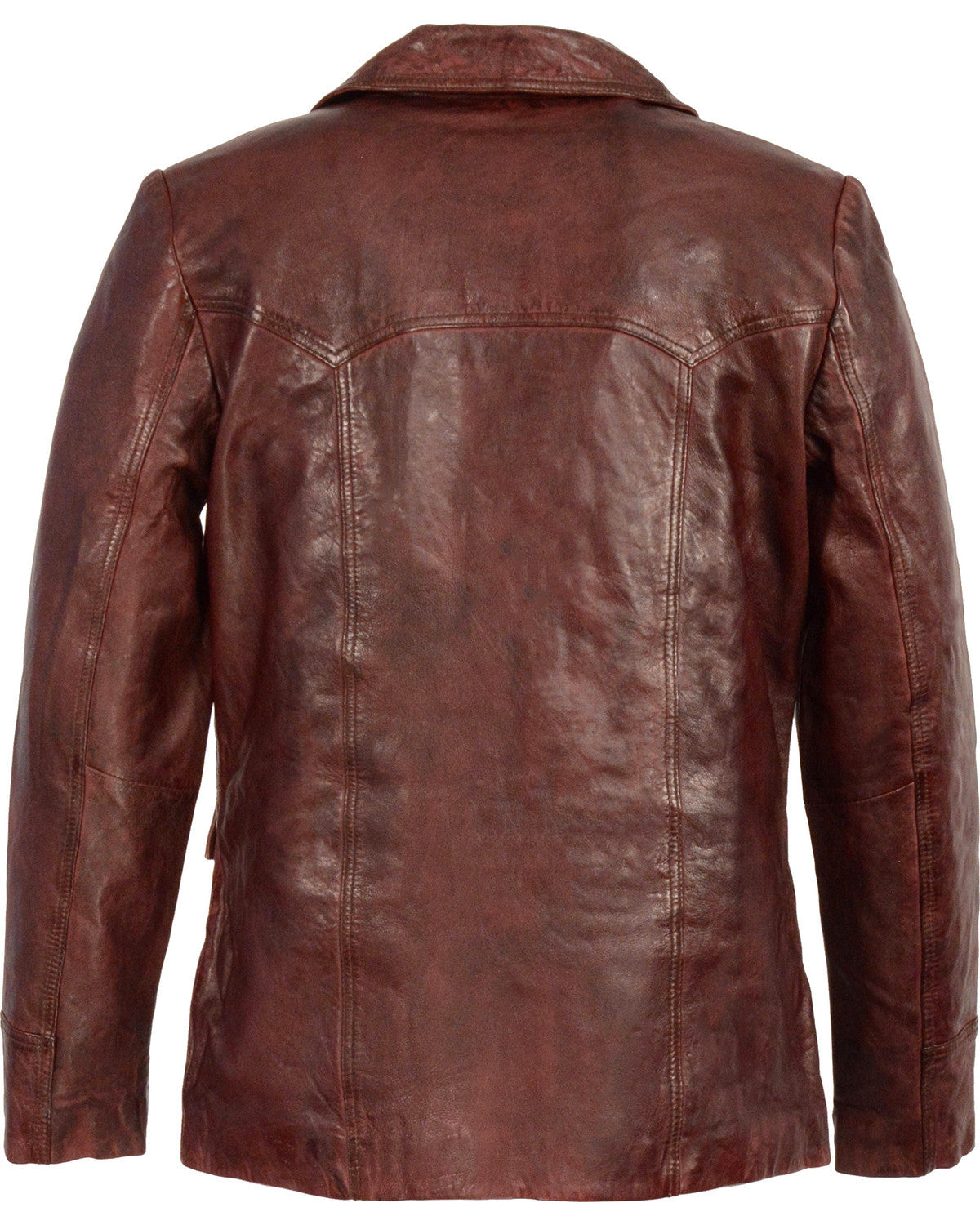 Men's Leather Car Coat Jacket