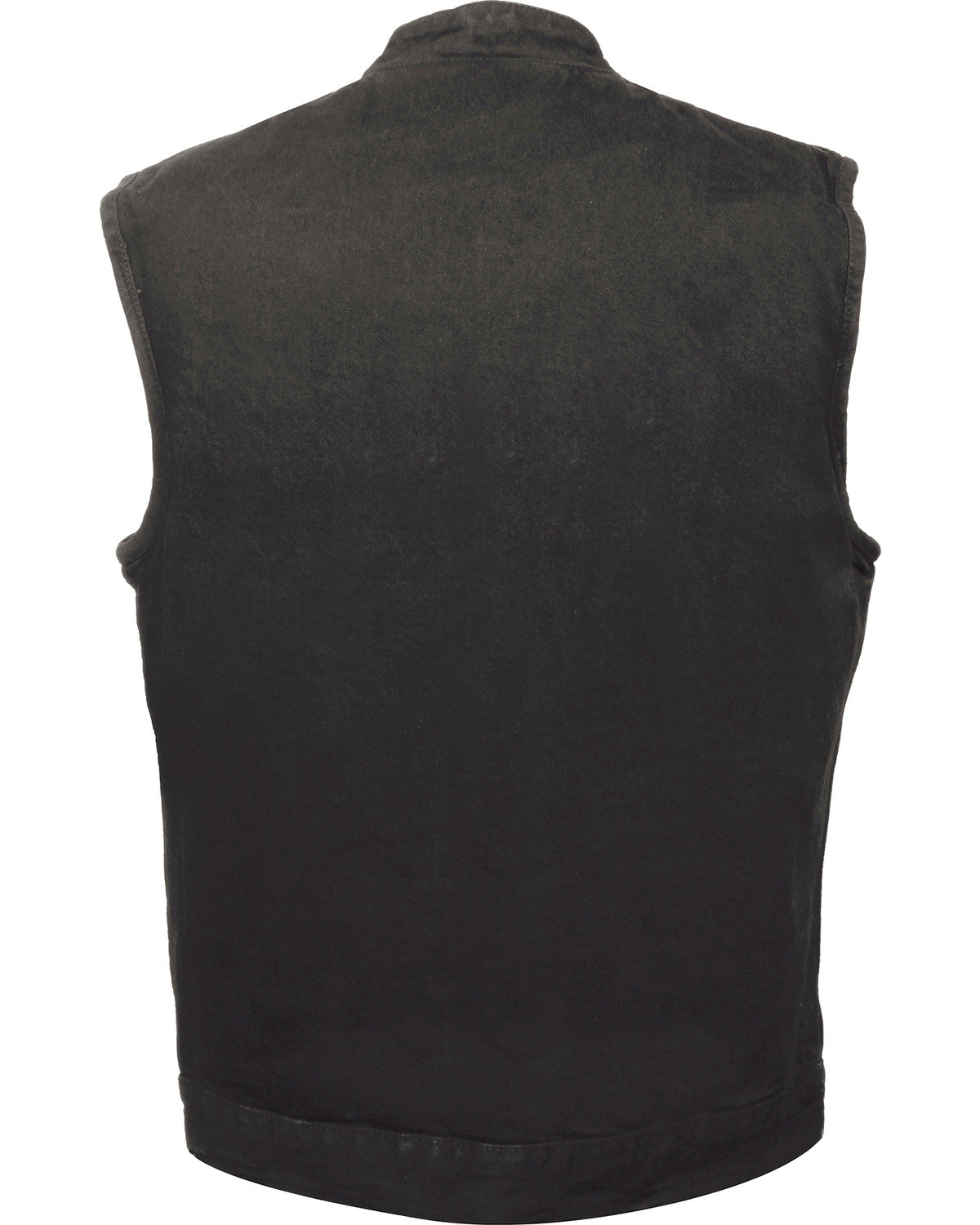 MEN'S SNAP FRONT DENIM CLUB STYLE VEST W/ GUN POCKET