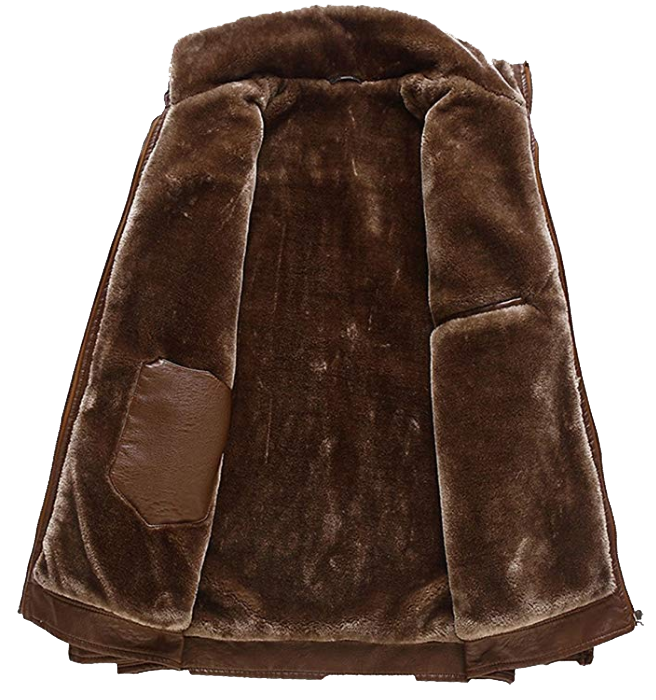 Brown Fur Leather Jacket