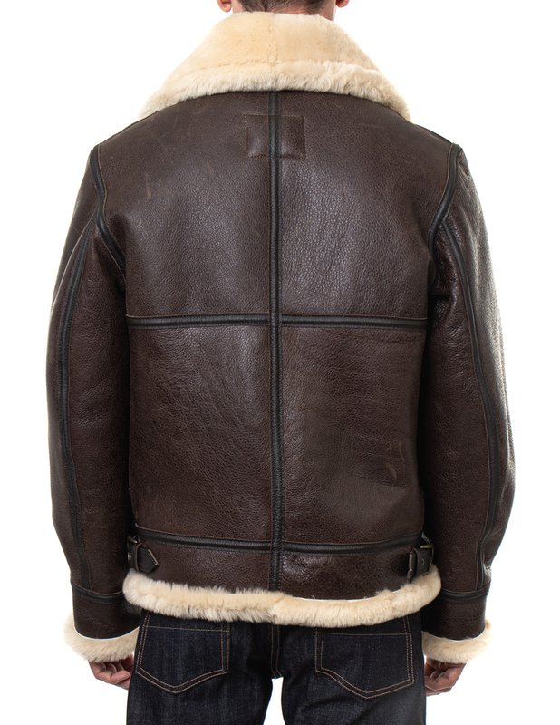 Classic B-3 Sheepskin Leather Bomber Jacket