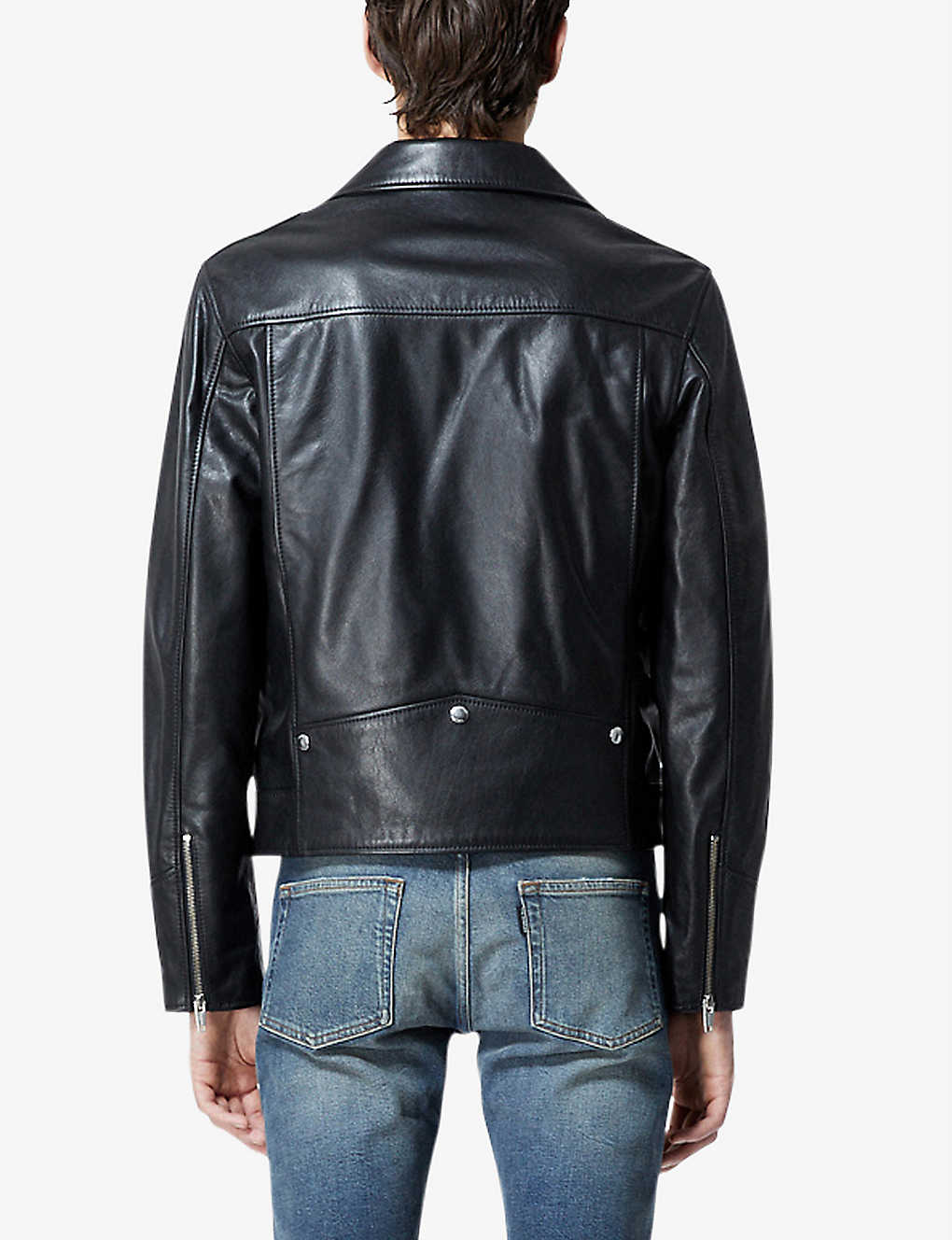 Men’s Black Leather Biker Jacket