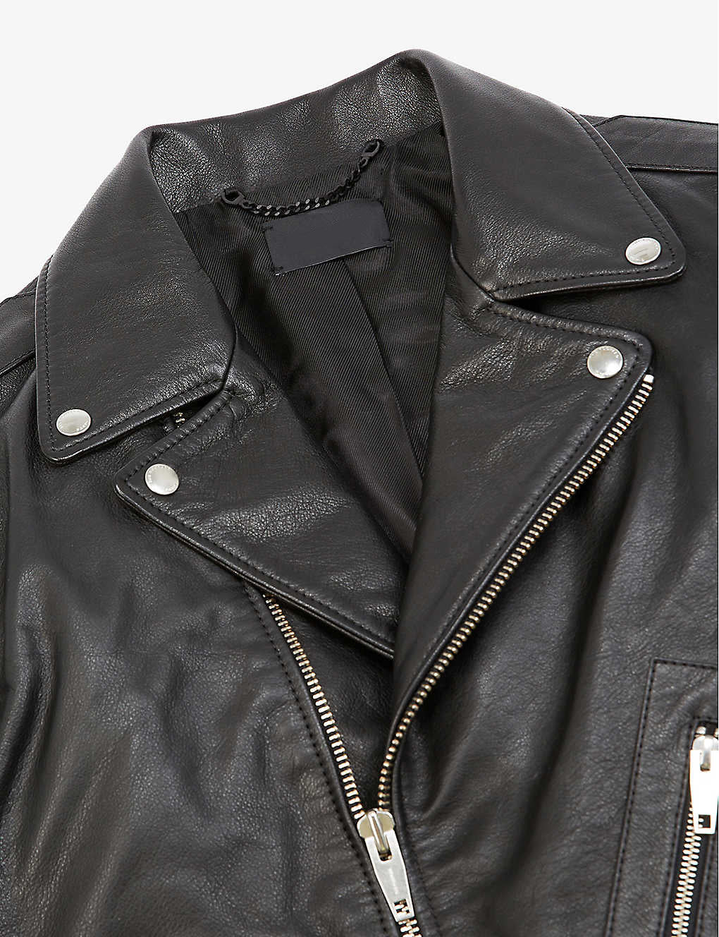 Men’s Black Leather Biker Jacket