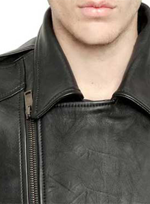 Premium Men’s Black Leather Biker Vest