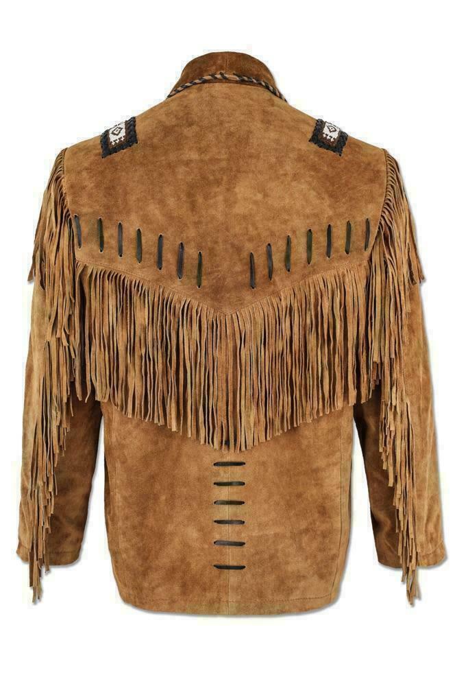 Handmade Men's Western Suede leather jacket, Men coy boy western Fringe Jacket