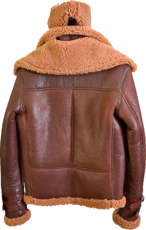 Hot Sale Mens B3 Bomber Leather Jacket With Fur