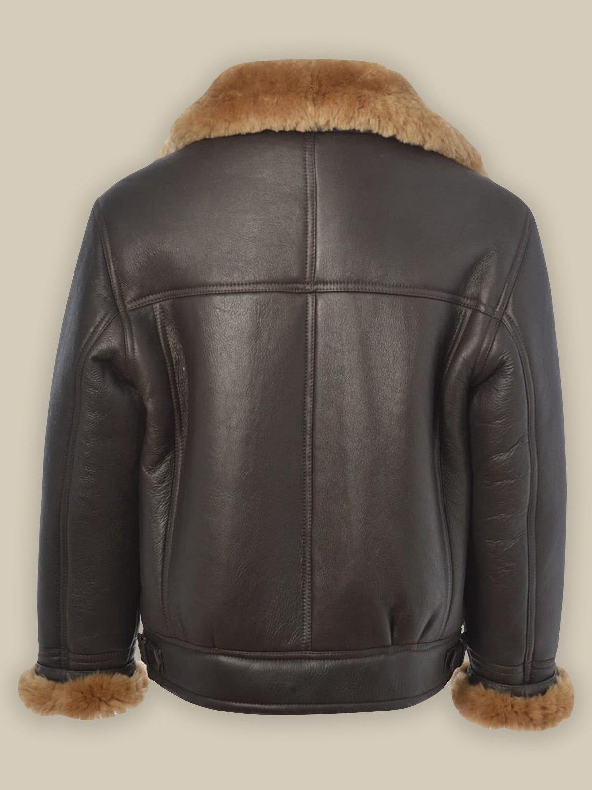 Men B3 Shearling Bomber Leather Jacket