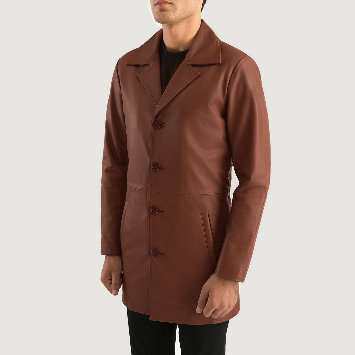 Classmith Brown Leather Coat