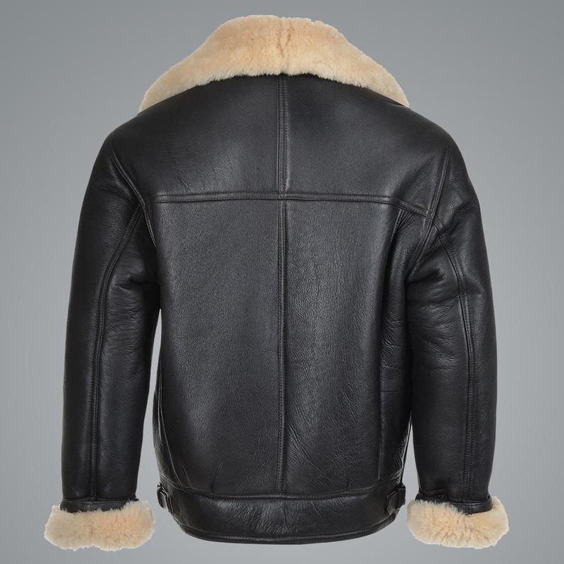 Mens B3 Flying Cockpit Aviator Shearling Jacket