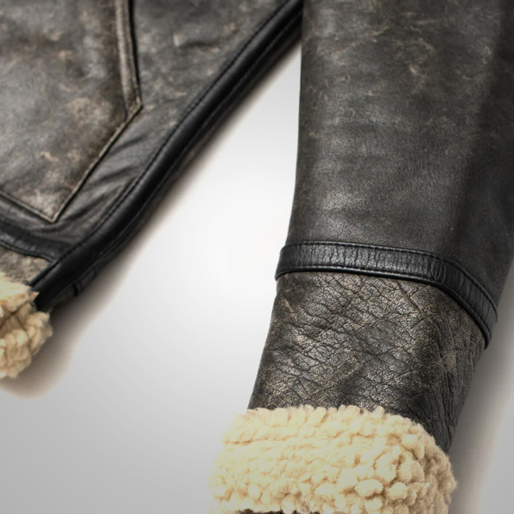 Sherpa Jacket for men in sheepskin leather