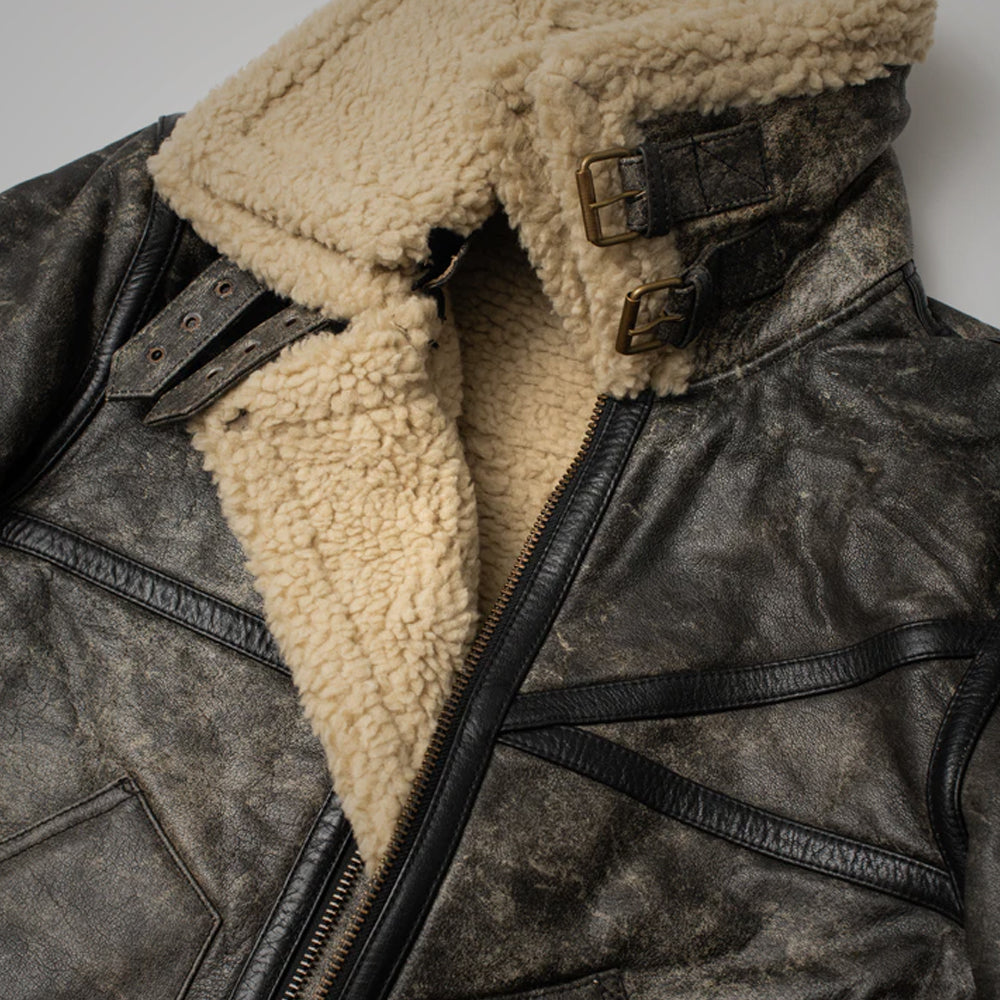 Sherpa Jacket for men in sheepskin leather