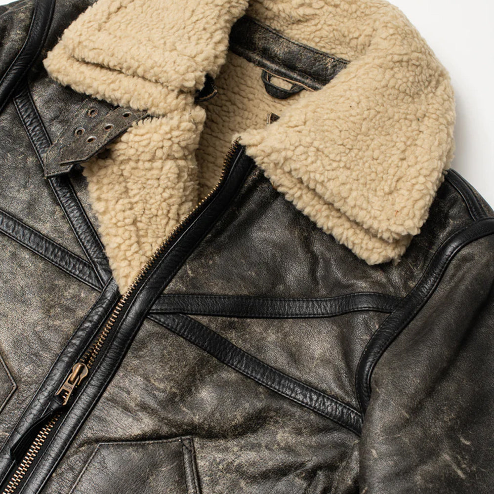 Sherpa Jacket for men in sheepskin leather