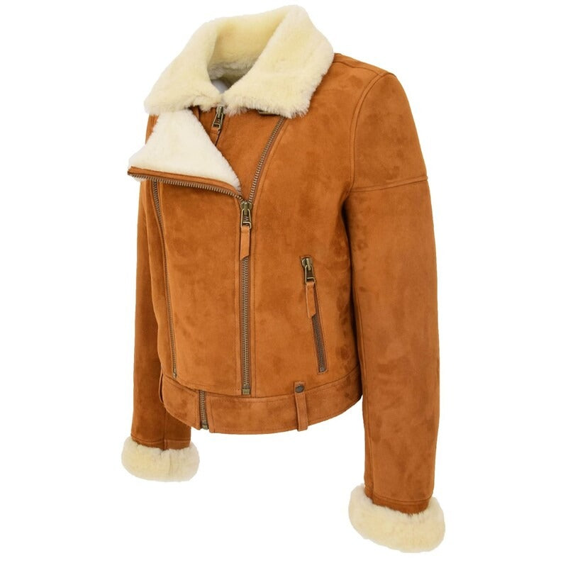 Luxurious Women's B3 Shearling Sheepskin Aviator Jacket